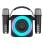 Cool Mini Karaoke Party Enceinte Bluetooth Portable 6W + 2 Microphones Noir