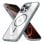 Cool Funda Magnética Transparente con Borde Plata para iPhone 16 Pro Max
