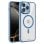 Cool Funda Magnética Transparente con Borde Celeste para iPhone 16 Pro