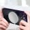 Cool Funda Magnética Transparente con Borde Violeta para iPhone 16 Pro