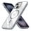 Cool Funda Magnética Transparente con Borde Plata para iPhone 16