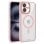 Cool Funda Magnética Transparente con Borde Rosa para iPhone 16