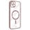 Cool Funda Magnética Transparente con Borde Rosa para iPhone 16