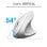 Subblim Glide Vertical Ergo Dual Mouse verticale wireless ergonomico per utenti destrimani 1600 DPI bianco