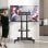 Meuble TV Onkron avec roulettes et hauteur réglable 32"/65" Max 50Kg VESA 600x400 Noir