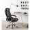 Home Heavenly Atlanta Silla de Escritorio con Reposacabezas Polipiel Negro