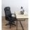Home Heavenly Abogat Silla de Oficina de Forma Ergonómica Tapizada en Polipiel Negro