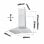 Cappa decorativa a parete Ciarra AW6201S da 60 cm classe A++ in acciaio inossidabile