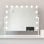 Flamingueo Schminkspiegel mit 15 LED-Lichtern, einstellbare Position, 3 Lichtmodi, Touch-Steuerung, Weiß
