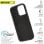Muvit For Change Recycletek Custodia in silicone liquido compatibile con Apple iPhone 16 Pro Nero