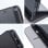 Étui à rabat noir lisse et cool pour iPhone 16 Pro
