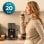 Cecotec Power Espresso 20 Pecan Espressomaschine aus Stahl mit einstellbarem Dampfgarer, 20 Riegel, schwarz