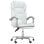 Vidaxl Pulsar Sedia da ufficio reclinabile con poggiapiedi bianca 112,5-122x63x56 cm