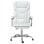 Vidaxl Pulsar Sedia da ufficio reclinabile con poggiapiedi bianca 112,5-122x63x56 cm