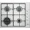 Vitrokitchen EN640LIB Placa de Gas Butano 4 Zonas 60cm Acero Inoxidable