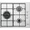 Vitrokitchen EN630LIB Placa a Gás Butano 3 Zonas 60cm Aço Inoxidável