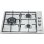 Vitrokitchen EN630LIB Placa a Gás Butano 3 Zonas 60cm Aço Inoxidável