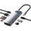 Baseus Metal Gleam DockStation USB-C 7-em-1 100W para USB-C PD/HDMI/USB 3.0/Leitor de Cartões Cinzento