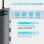Baseus Metal Gleam DockStation USB-C 7-em-1 100W para USB-C PD/HDMI/USB 3.0/Leitor de Cartões Cinzento