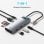 Baseus Metal Gleam DockStation USB-C 7-em-1 100W para USB-C PD/HDMI/USB 3.0/Leitor de Cartões Cinzento