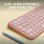 Logitech Pebble Keys 2 K380s clavier Universel RF sans fil + Bluetooth AZERTY Français Rose
