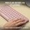 Logitech Pebble Keys 2 K380s clavier Universel RF sans fil + Bluetooth AZERTY Français Rose