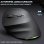 Souris verticale sans fil ergonomique Bluestork Ergo Lumi pour gaucher, RGB, 2400 DPI, noire