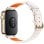 Huawei Watch Fit 3 Reloj Smartwatch AMOLED Dorado con Correa de Cuero Blanca y Naranja