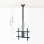 TooQ LPCE1175TSLI-XL-B Support Plafond TV/Moniteur 32 à 75" VESA 200x200 à 400x400 Max 60Kg