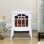 Homcom Chimenea Eléctrica 1000W/2000W 36.5x24x46cm Blanca