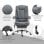 Vinsetto Silla De Masaje Con 6 Puntos De Masaje 65x70x111-119 Cm Gris