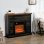 Homcom Chimenea Eléctrica 1800W con Efecto de Llama para Sala 30m2 Gris Oscuro