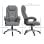 Vinsetto Silla De Oficina Giratoria Con Altura Ajustable 66x75x110-120 Cm Gris