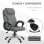 Vinsetto Silla De Oficina Giratoria Con Altura Ajustable 66x75x110-120 Cm Gris