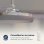 Ventoinha de Teto com Luz Origial AIRBLISS CEILING RETRACTABLE 25WIN 25W 106cm 6 Velocidades Pás Retráteis Comando