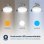 Ventoinha de Teto com Luz Origial AIRBLISS CEILING RETRACTABLE 25WIN 25W 106cm 6 Velocidades Pás Retráteis Comando
