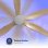 Ventilatore da Soffitto con Luce Origial AIRBLISS CEILING 25W 132cm 6 Velocità Motore DC Wi-Fi Telecomando