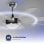 Ventilateur de plafond original AIRBLISS CEILING 25WIN WIFI, 106 cm, moteur CC, 25 W, avec éclairage et télécommande, WIFI, acier inoxydable