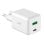 Cool Cargador Red Universal Ultra Fast Dual PD USB-C + USB 45W GaN Blanco
