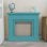 Cheminée Électrique Sined Lipari Cadre MDF Sol Turquoise