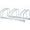 Homcom Aparcamiento Para 3 Bicicletas Soporte Para Aparcar Bicicleta 76x33x27cm