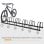 Homcom Aparcamiento Para 6 Bicicletas Soporte De Acero 179x33x27 Cm Negro