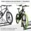 Homcom Aparcamiento Para 6 Bicicletas Soporte De Acero 179x33x27 Cm Negro