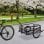 Homcom Remolque De Carga Para Bicicleta Con 2 Ruedas 155x71,5x77 Cm Negro