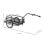 Homcom Remolque De Carga Para Bicicleta Con 2 Ruedas 155x71,5x77 Cm Negro