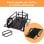 Homcom Remolque De Carga Para Bicicleta Con 2 Ruedas 155x71,5x77 Cm Negro