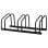 Homcom Aparcamiento Para 3 Bicicletas Soporte De Acero 76x33x27 Cm Negro