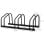 Homcom Aparcamiento Para 3 Bicicletas Soporte De Acero 76x33x27 Cm Negro