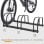Homcom Aparcamiento Para 3 Bicicletas Soporte De Acero 76x33x27 Cm Negro