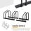Homcom Aparcamiento Para 3 Bicicletas Soporte De Acero 76x33x27 Cm Negro